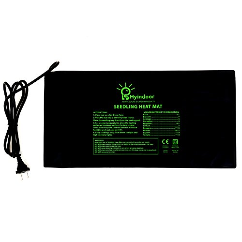 Hyindoor Manta Térmica de Semilla Almohadilla Calentadora Impermeable de Plantas y Reptiles en Invernadero para Jardín Hidropónico Cultivo Interior 52.7 x 25.4 cm