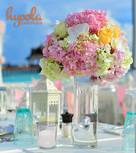 Hyoola Velas votivas europeas sin perfume – 10 horas de tiempo de combustión – Blanco – 100 unidades, fabricadas en Europa