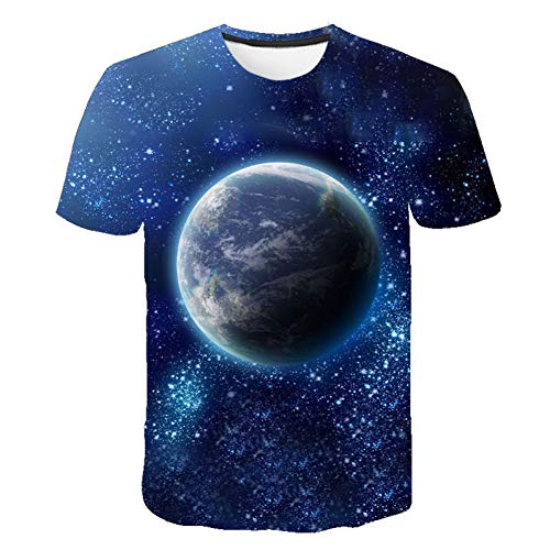 HYTR 3D Camisetas Summer Galaxy T Shirt Hombres Mujeres Universe Space T-Shirt Planet tee 3D Print Shirt Cool Tops para Niños Camisetas Ropa Masculina XXXL