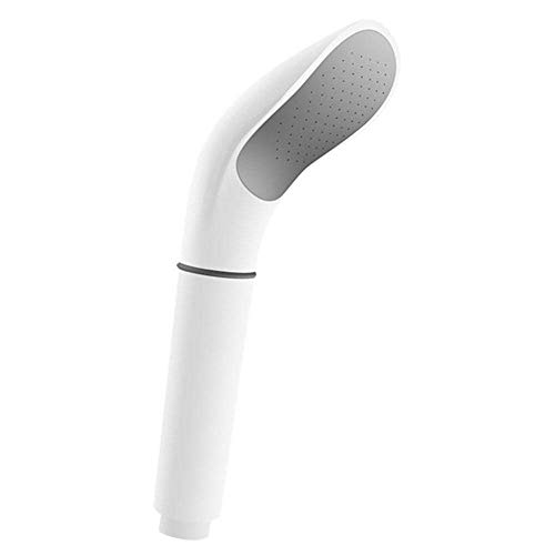 HZK Ducha de Mano, Blanca Curva en la Ducha a presión Cabezal de Ducha, Resistencia a Altas temperaturas, Anti-obstrucción, Desmontable de Limpieza, Boca 22cm * 8 WDDT