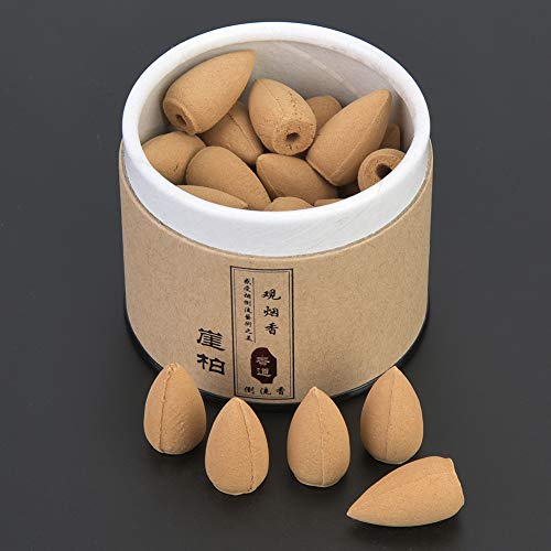 Hztyyier 40Pcs Conos de Incienso de reflujo Aromas Naturales Hipnotizante Torre de reflujo de sándalo Incienso para Yoga Salón de té Relajación(#2)