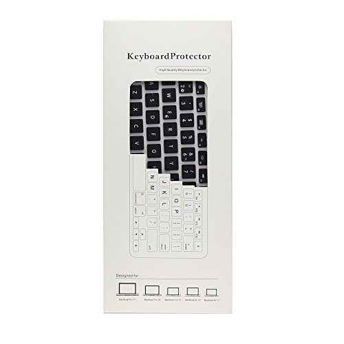 i-Buy La cubierta del teclado de silicona para el MacBook Air&Pro de 13&15 pulgadas[teclado Europea,español]- Negro