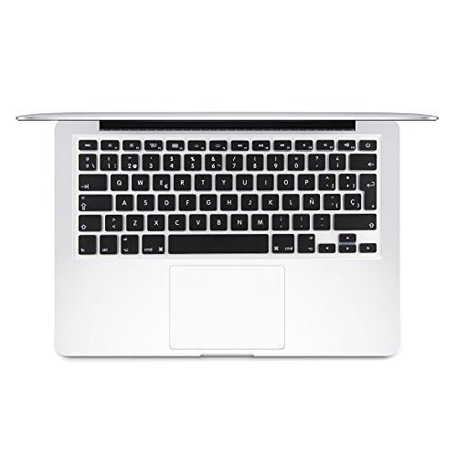 i-Buy La cubierta del teclado de silicona para el MacBook Air&Pro de 13&15 pulgadas[teclado Europea,español]- Negro
