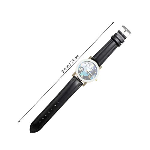 ibasenice Reloj de Cuarzo de Cuero para Mujer de Halloween Reloj de Pulsera de Cuarzo de Árbol de Brujas Fantasma Reloj de Pulsera de Actividades de Festival de Fantasma de Cuero de PU