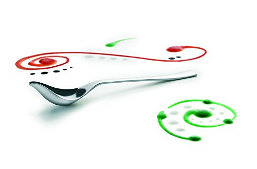 IBILI 740900 Cuchara de Acero Inoxidable, Estilo Pluma, Color Plata, 17 x 3 x 3 cm