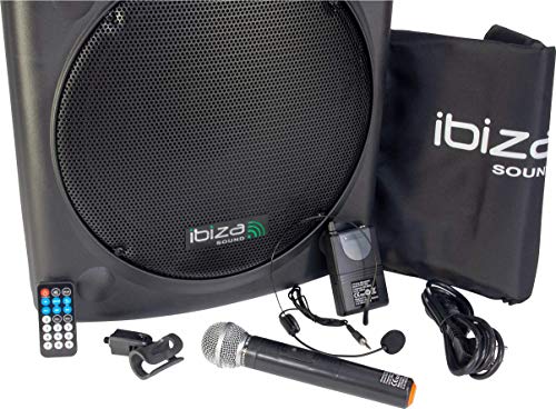 Ibiza Sound PORT15VHF-BT Sistema de sonido portátil y autónomo de 15"/38 cm, 800 W