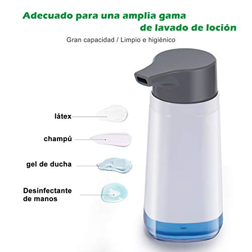 Icefrog Dispensadores de Jabón Baño Manual, Dispensador Jabon Ducha [2 Pack], Dispensador de Desinfectante Manos 300ml, Dispensador Jabon Cocina, Baño, Lavavajillas, Bar, Barra, etc.