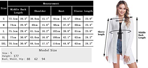 iClosam Cardigan Mujer Verano Elegant Ligero Colores Lisos Chaquetas De Punto Manga Larga