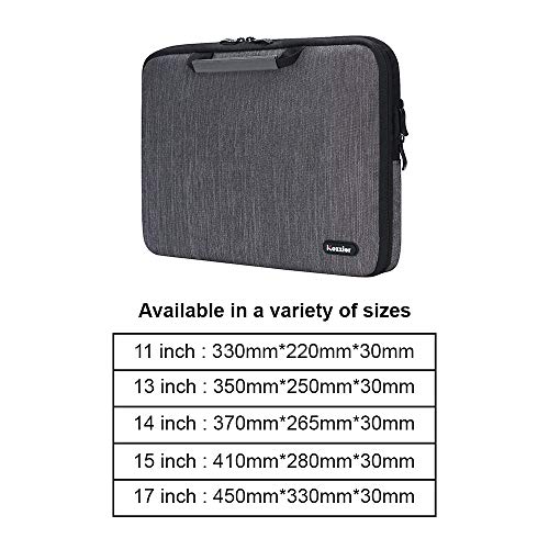 iCozzier 13-13,3 Pulgadas Handle Funda para portátil/Accesorios electrónicos Bolsa de Almacenamiento 13"para Ultrabook/Notebook/Netbook/MacBook - Gris