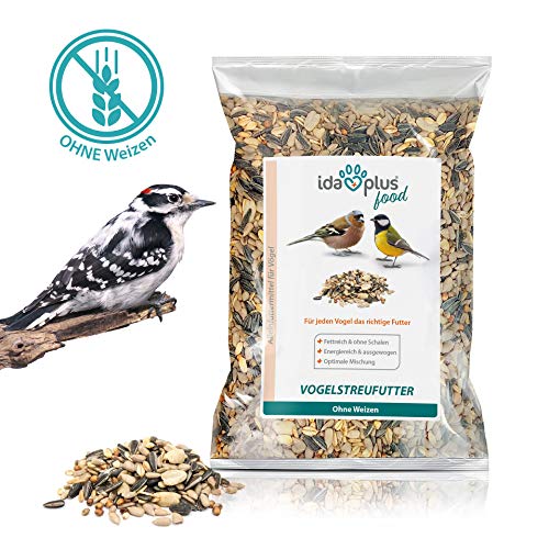Ida Plus - Alimento para pájaros sin trigo para aves y pájaros salvajes - Alimento para pájaros para todo el año - Mezcla óptima - Alimento libre de trigo, grasa y estanque energético 1 x 1500 g