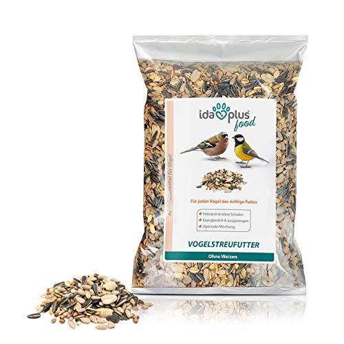 Ida Plus - Alimento para pájaros sin trigo para aves y pájaros salvajes - Alimento para pájaros para todo el año - Mezcla óptima - Alimento libre de trigo, grasa y estanque energético 1 x 1500 g