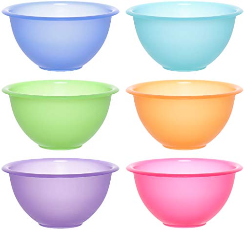idea-station Neo Cuencos plastico 6 Piezas, 16 cm, 650 ml, Colorido, Reutilizable, Redonda, apilable, Duro, Cuenco, Bol, Bowl, tazones, contenedores, cucina, Aperitivos, Bebe