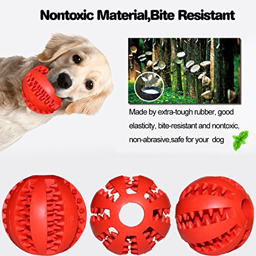 Idepet Pelota de Juguete para Perros, no tóxica para Perros Gatos, Pelota para Limpiar los Dientes de Tus Mascotas, para darles Alimentos, Pelota de Ejercicio Que Aumenta su Inteligencia