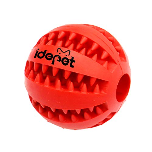 Idepet Pelota de Juguete para Perros, no tóxica para Perros Gatos, Pelota para Limpiar los Dientes de Tus Mascotas, para darles Alimentos, Pelota de Ejercicio Que Aumenta su Inteligencia