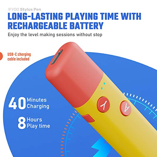 IFYOO Touch Stylus Pen compatible con Super Mario Maker 2 y otros juegos de pantalla táctil, compatible con Nintendo Switch, Switch Lite