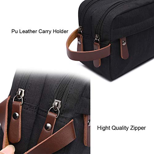 IGNPION - Bolsa de aseo para viaje, gimnasio, neceser de lavado y cosméticos, con asa de transporte, Negro
 (Negro) - IGN344