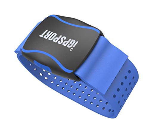 iGPSPORT HR60 (Versión Española) - Monitor de Frecuencia Cardiaca Foto-Eléctrico, Batería Litio Recargable, Bluetooth y Ant, Ciclismo,Running,Gimnasia,aeróbica. Resistencia IPX7 - Azul