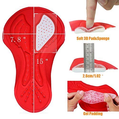 IKUAFLY Culotes Ciclismo Hombre, Calzoncillos Ropa Interior 3D GEL Almohadilla para Hombre, L