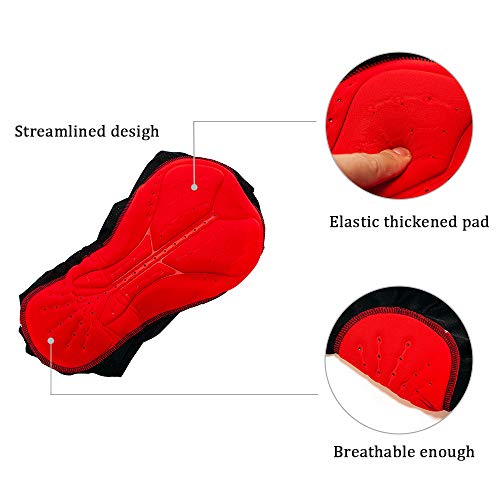 IKUAFLY Culotes Ciclismo Hombre, Calzoncillos Ropa Interior 3D GEL Almohadilla para Hombre, L