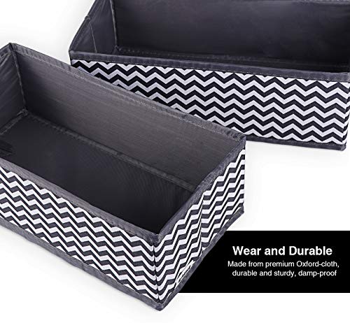 ilauke Organizadores de Cajones de Tela Oxford Duraderos Plegable, Cajas Divisorias de Armario para Organizar la Ropa Interior, Sujetadores, Calcetines y Pañuelos, 8 Cajas