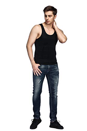 iMage Tank Top - Faja Reductora Adelgazante Hombre Neopreno Camiseta Reductora Compresion de Sauna Deportivo