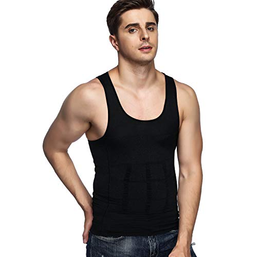 iMage Tank Top - Faja Reductora Adelgazante Hombre Neopreno Camiseta Reductora Compresion de Sauna Deportivo