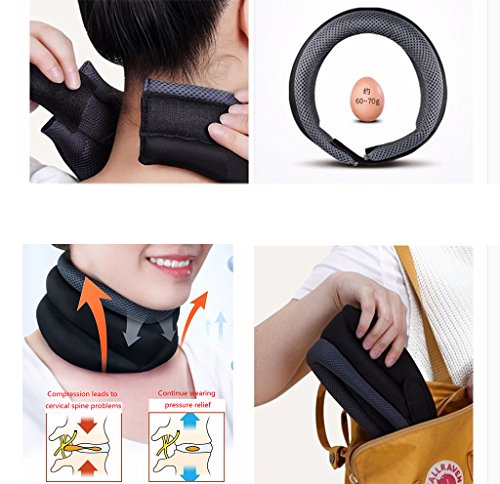 Imán De La Vertebra Cervical Calentador Retractor Correa Para El Cuello Collar Cuello Cervical Cuidados Del Cuello Caseros Vértebras Cervicales Cómodas,Black
