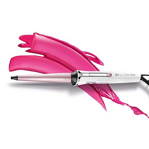 Imetec Bellissima GT15 200 - Plancha rizadora con revestimiento de cerámica, forma cónica, control de la temperatura, plateado