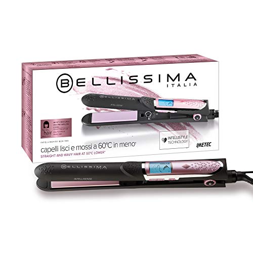 Imetec Bellissima Intellisense B24 100 - Plancha para cabello liso y ondulado a 60 ºC menos con Tecnología Intellistyle