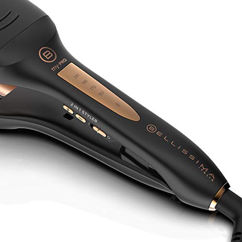 Imetec Bellissima My Pro 2 en 1 Straight&Waves B29 100 - Plancha de pelo Formato XL, liso y ondulado Beach Waves, revestimiento en cerámica, 4 niveles de temperatura de 150°C hasta 210°C