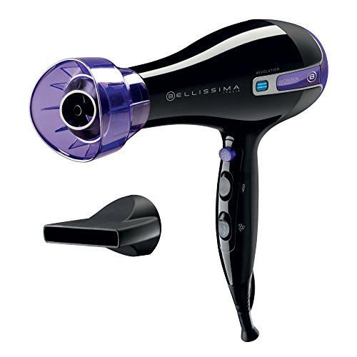 Imetec Bellissima Revolution BHD1 1000 Secador profesional, 1400 W, con rendimiento de 2000 W, tecnología de iones, sistema Eco Efficiency, 8 combinaciones de aire y temperatura