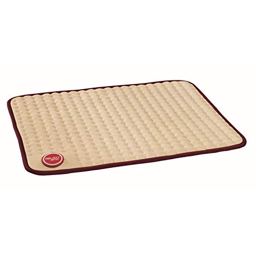 Imetec Relaxy IntelliSense HP-02 - Almohadilla térmica, 15 W, máximo 110 W, espalda, hombros, barriga y piernas, color beige y burdeos