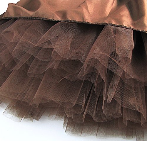 iMixCity Falda de Tul de Princesa de la Doble 50s de la Vendimia Traje de Falda de Disfraz Mujer Enagua Ballet Pettiskirt Vestido de Rockabilly con 6 Capas