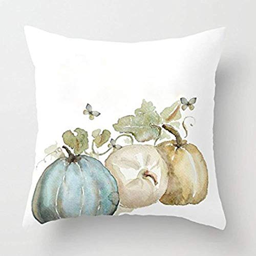 imndjz 18 X 18 Inches Watercolor Pumpkin Super Soft Throw Pillow Case Cushion Cover Home Decor For All Saints' Day Gifts Thanksgiving Day Gifts New Year'S Gifts