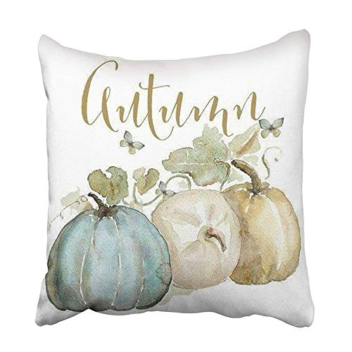 imndjz 18x18Inches Watercolor Autumn Pumpkin Super Soft Throw Pillow Case Cushion Cover Home Decor For For All Saints' Day Gifts Thanksgiving Day Gifts New Year'S Gifts
