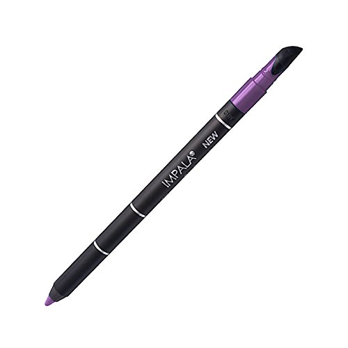 Impala Lápiz de Ojos con Silicona, Waterproof Larga Duración, Morado Metalizado 22