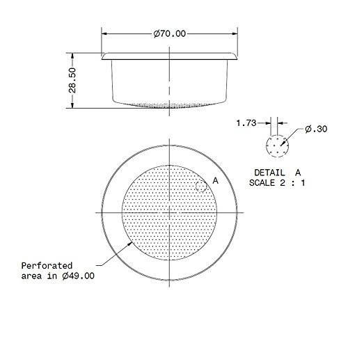 IMS - Competition E-61 - Filtro de precisión para cesta sin reborde de 18 a 22 g, B70 2TC H28.5 E