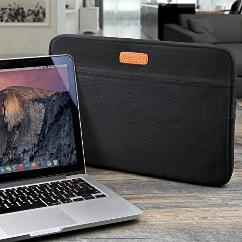 Inateck LC1300B - Funda blanda protectora para MacBook Air/Pro Retina 13-13.3" resistente al agua, Negro
