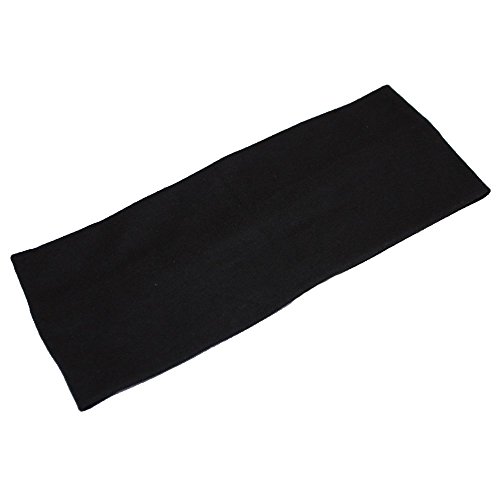 Inca Mujer útil Ancho elástico Banda para la Cabeza, 7 cm, Color Negro