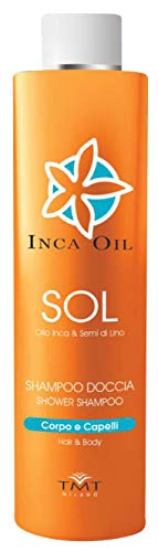 INCA Oil Sol Champú Ducha Semi di lino Para el Cuidado De los Cabello 250 ml