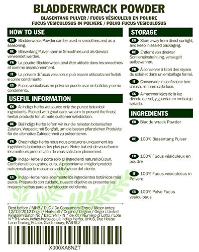 Indigo Herbs Polvo Fucus vesiculosus 100g