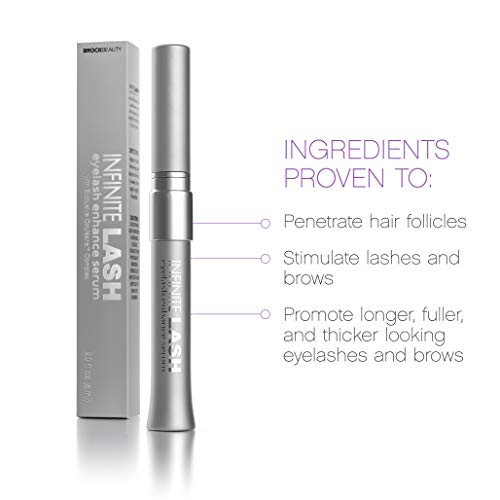 Infinite Lash Suero Crece Pestañas - Suero para Crecimiento Pestañas y Cejas con Biotina y Péptidos Naturales para Pestañas más Largas y Fuertes y Cejas más Pobladas Hipoalergénico - 3 meses 5,68 ml