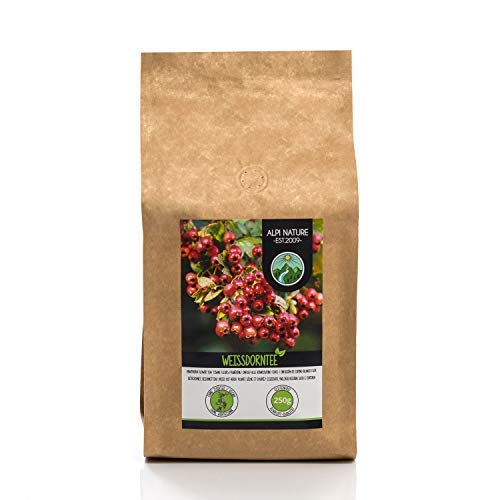 Infusión de espino blanco (500g), suavemente secado y cortado, 100% natural, para la preparación de infusiones