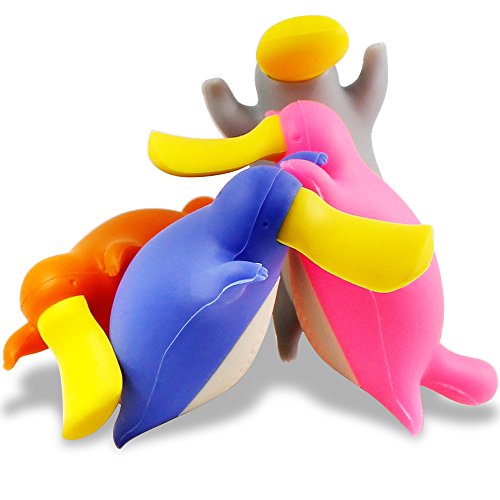 Infusores de té para el té de hoja suelta, FineGood conjunto 4 Pack Platypus Filtros filtro té silicona