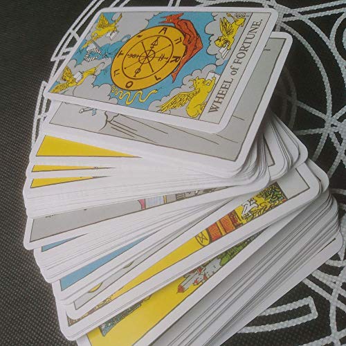 Inglés Tarot Tarjeta de adivinación Tarjeta de Tarot Jinete de 78 10.3 * 6cm de Franela Bolsa