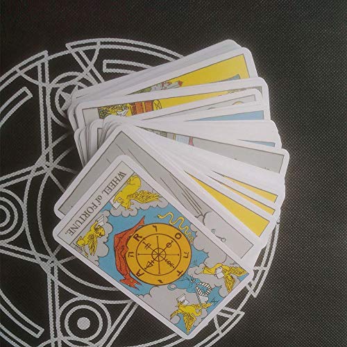 Inglés Tarot Tarjeta de adivinación Tarjeta de Tarot Jinete de 78 10.3 * 6cm de Franela Bolsa
