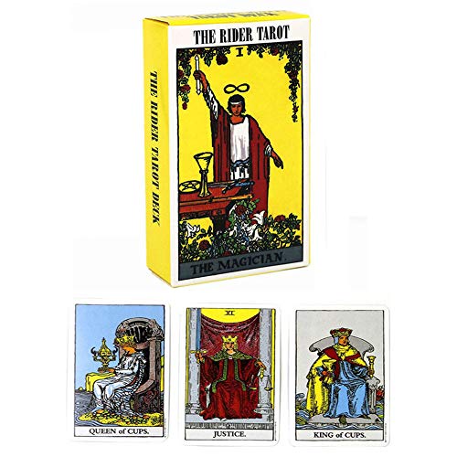 Inglés Tarot Tarjeta de adivinación Tarjeta de Tarot Jinete de 78 10.3 * 6cm de Franela Bolsa