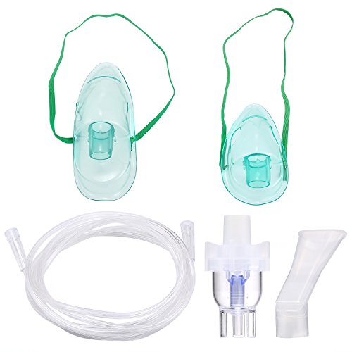 Inhalador Nebulizador aerosol accesorios adecuado para todas las máquinas，inhalación Compresor Kit Incluye Tubo, adulto Máscara, Máscara para niños, inhalador Boquillas, medicinal Cup etc