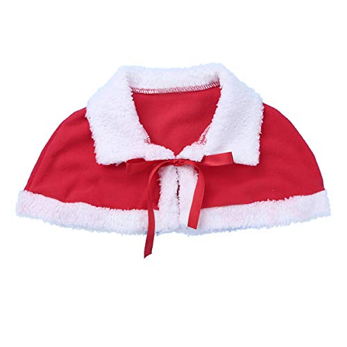 inhzoy Vestido Rojo de Papá Noel para Bebé Niña Disfraz de Navideño con Capa Roja Sombrero de Navidad Cosplay Christmas 12 Meses - 3 Años Rojo 24 Meses