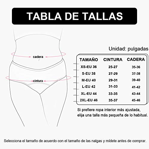 INNERSY Bragas Menstruales Absorbentes de Mujer para Período Algodón Pack de 3 (XL-EU 44, 3 Gris)